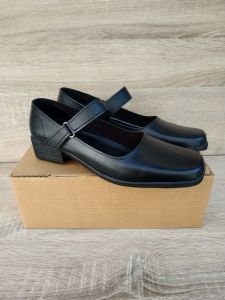 Sepatu Pantovel Wanita Hak 3cm 36-41 Putih Hitam Sepatu Guru Formal Sekolah Paskibra akper bidan perawat