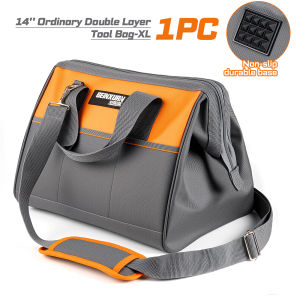 GEINXURN Professional 14 Inch Tool Organizer Bag Portable Shoulder Strap Large Capacity Multi-functional Tool Pouch Hard Base