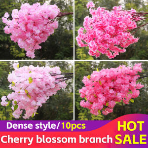 10pcs65cm cherry branch wedding cherry bouquet plastic flowers indoor living room ceiling balcony flower vine decoration