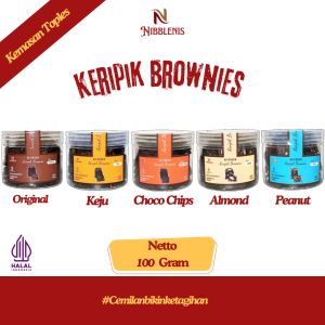 Keripik Brownies Nibblenis 100 Gram Toples Cemilan Bikin Ketagihan Enak Murah Manis dan Premium