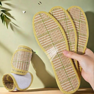 Sweat Absorbing Deodorant Breathable Comfort Summer Straw Cushioned Insoles
