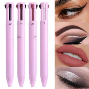 Dorisna 4 In 1 Makeup Pen Eyebrow Pencil Waterproof Lip Line Highlighter Multifunctional Cosmetics Pen