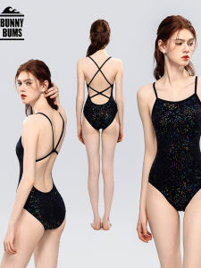 2025 Summer Bunnybums Triangular One-Piece Swimsuit Womens Competitive Training Speed Suit Slimming White Enhancing Chlorine Resistant