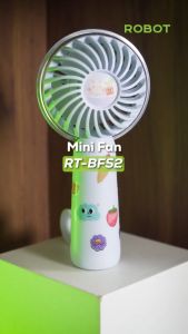 Kipas Angin Robot RT-BFS2 Mini Portable Genggam Handled High Speed Kipas Turbo 1200mAh Murah Mini Fan RT-BFS2-Metro Permata Store