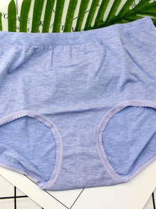 Classic Versatile Modal Seamless Pure Cotton Womens Ultra Elastic Triangle Underwear mid Waist plus Size Lively Source 676