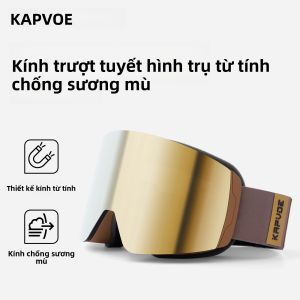 Kính Trượt Tuyết KAPVOE Đổi Màu Từ Từ Chống Mờ Từ Tính Chống Tia UV400 Kính Trượt Ván Mùa Đông Dành Cho Nam Và Nữ