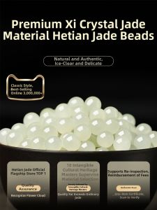 HUAKAIYUNDUO | Genuine Nephrite Jade Beads for DIY Crafting