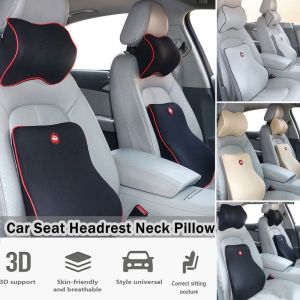Car Neck Headrest Pillow Head Support Cushion Breathable Memory Foam Guard Comfortable Lumbar Pillow