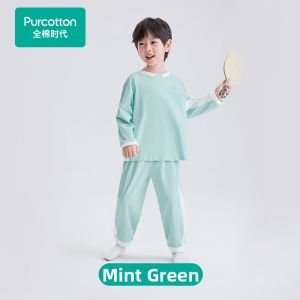 Purcotton | Antibacterial Children Summer Homewear Set Short Sleeve and 7/8 Pants