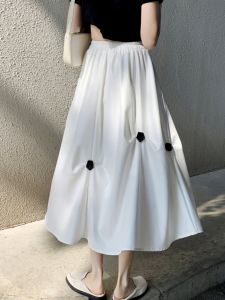 Summer Elegant French Irregular Pleated Floral Versatile Skirt