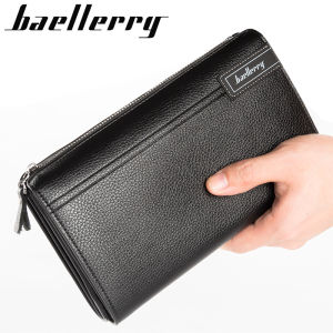 Baellerry Large Capacity Phone Pocket New Men Wallets Handbag Brand Card Holder Zipper Male Wallets Passport Case Mens Purses