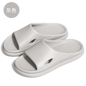 รองเท้าแตะพื้นหนาสำหรับใส่ในบ้านในช่วงฤดูร้อนสำหรับผู้ชายและผู้หญิง รองเท้าแตะพื้นยางกันลื่นแบบเงียบ สวมใส่สบาย รองเท้าแตะในห้องน้ำ