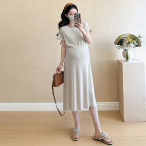 Maternity Loose Fitting Dress Slimming Lace Camisole Suit
