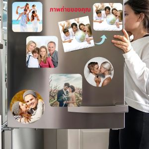 8 PC DIY Photo ตู้เย็นแม่เหล็กปรับแต่งตู้เย็นตกแต่งวันหยุดสําหรับครอบครัวความทรงจําเพื่อนคนรักของขวัญ Vibrant พิมพ์คุณภาพ