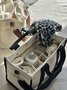 Portable Korean Mother-Baby Bag Lightweight Canvas Carry-on Multifunctional Diaper Bag for Outings Perfect for Maternity Travel