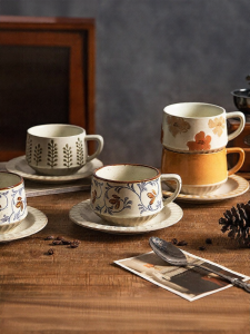 MODERN SWEETHOME | High Quality Ceramic Coffee Cup Set Home Use Breakfast Cup Gift