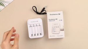 AA/AAA Battery Charger - Multi-Slot Fast Charging Pengecas Bateri Overcharge Protection & LED Indicator With USB charging wires