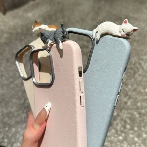 Casepark เคสหนังสำหรับ Samsung S24 S23 S23FE เฉียบ A11มาก A12 A13 A14 A15 A22 A32 A55 A52 A23 A06 A33 A03 A16 A53 A73 A34 A24 4G 5G การ์ตูนน่ารักเคสหนังสไตล์ย้อนยุคเรียบง่ายรูปแมว3D สีสันสดใส