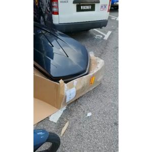 [ SUPPORT 200KG ] ROADSKING ROOF BOX BLACK COLOUR WITH FREE CROSS BAR ROOF RACK HIGHT QUANLITY