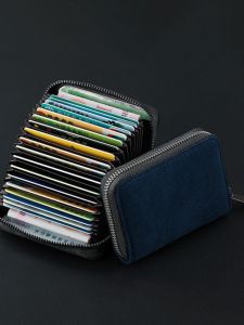 High-End Men's Flip Leather Wallet: A Multi-Function Document Storage & Anti-Magnetic Card Holder