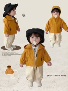 Stylish Soft Shell Autumn Jacket and Pants Set For Boys
