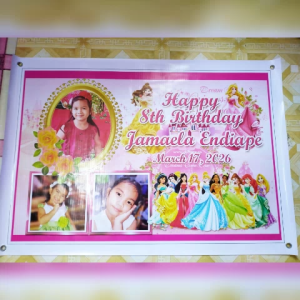 PRINCESSES Tarpaulin (FreeLayout) banner backdrop decoration party birthday christening baptism baby kids girls