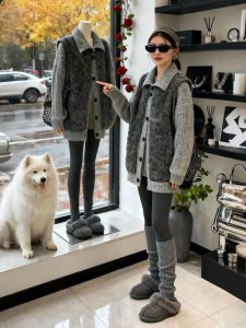 XUECAIQI | Lazy & Versatile Stylish Knit Vest Sweater Set Women