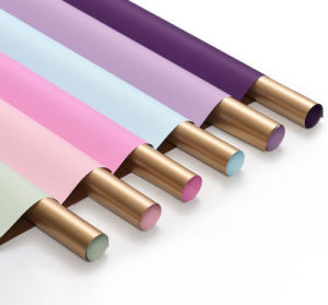 Luxury Gold Reversible Floral Gift Wrapping Paper Bouquet Waterproof Flower Arrangement Party Gift Paper (20 Pcs)