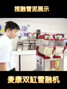 Forest Commercial snow melting machine double cylinder juice smoothie machine 24L milk tea shop cold drink
