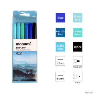 Monami | Bút Nước Đôi Đầu cho Trẻ Vẽ và Màu 18 Màu