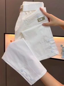 สูง เอว บาง ผ้าฝ้าย กางเกงลำลอง ผู้หญิง หลวม Fit Elasticankle-length Easy To Match Style By Tagkita