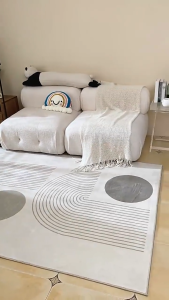 Imitation Cashmere Carpet Anti Slip Cotton Linen Bottom Bedroom Bedside Carpet Living Room Anti Dirt and Wear-resistant Coffee Table Floor Mat