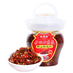 Ultra Hot Wild Mountain Pepper Black Bean Sauce Instant Sichuan Style Hot Sauce for Rice Noodles Home Use Condiment