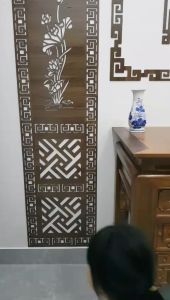 Bộ Trang Trí Ban Thờ Hoa Văn Trang Trí Phòng Thờ Gỗ MDF Thái Lan Chống Ẩm Màu Đỏ Cánh Gián Nâu Óc Chó Cao Cấp