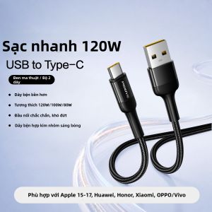 PISEN | Dây Cáp Dữ Liệu USB sang Type-C Sạc Siêu Nhanh 120W 2m