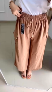 Celana Cargo Kulot Wanita Panjang Terbaru // Big Size Kulot Cargo Crinkel Airfllow // Kulot Cargo Polos