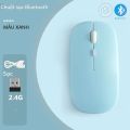 Aron wireless charging Bluetooth 2.4G USB mouse, suitable for Android, Windows tablets, laptops, portable iPads.