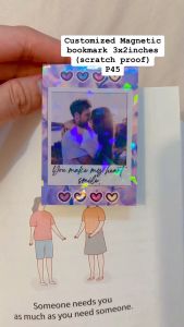 CUSTOMIZED MAGNETIC BOOKMARK SCRATCHPROOF FOR VALENTINES DAY COUPLE VALENTINES GIFT IDEA