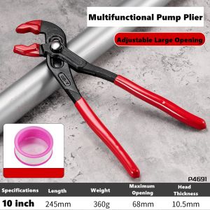 7/10/12 inch Quick Adjustable Multifunctional Pump Pliers Large Opening Water Pump Pliers Quick-Release Plumbing Pipe Wrench