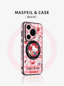 Katie Cat Gift Compatible with Huawei Pura80pro Magnetic Absorption Pura70 Support Shell New Model with Stand Full Cover P70 Protective Case Cute Womens High End