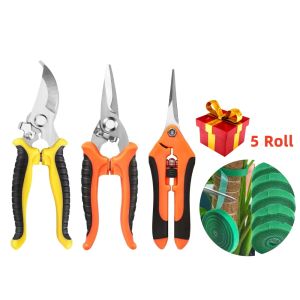 3 Pack Professional Pruning Shears Stainless Steel Garden Scissors with Rust-Resistant Blades Ergonomic Handles for Gardening