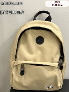 New Korean Style Large Capacity Nylon Backpack Travel Bag Mens Student Bookbag Commuter Bag Double Shoulder Soft Carry-On Bag