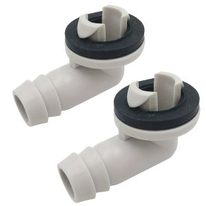 2Pcs Air Conditioner Drain ConnectorAC Plastic Drain Hose Elbow FittingAnti-defomed Leak-Proof with Seals Fits for 15mm Hoses