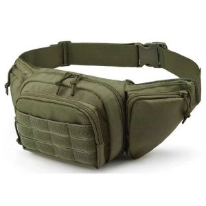 Large Capacity Outdoor Tactical Waist Bag Mens Field Sports Utility Belt Bag Multi-Functional Storage Crossbody Chest Bag