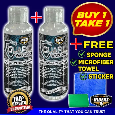 BUY 1 TAKE 1 GUARD WAX COAT for Matte and Glossy Free Microfiber Towel Sponge and Riders Sticker 100% Original