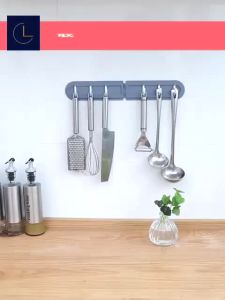 Hook Gantungan Kait Sudut Tempel & Hook 6 Kail Gantung: Alat Masak Dapur Kunci Masker, Penggantung Kain Handuk Praktis