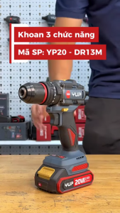 Máy khoan pin 20V 13mm 60N.m có búa YUPAI YP20-DR13M – Động cơ không chổi than 3 chức năng khoan vặn vít khoan búa