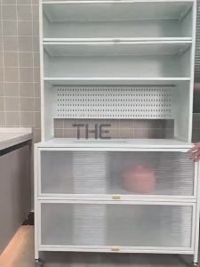 THE L60-100cm (5/6 Layers) Versatile Kitchen Dish Storage Cabinet Storage Rack Shelf With Door