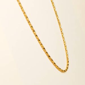 Chow Sang Sang 周生生 999.9 24K Pure Gold Price-by-Weight Gold Plain Chain Necklace 91552N