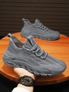 CONGLINSHIZI | Summer Mens Breathable Lace-up Mesh Running Shoes